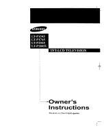 Samsung LT-P2045 Owner'S Instructions Manual предпросмотр