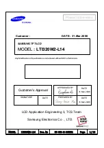 Preview for 1 page of Samsung LTI320W2-L14 Product Information