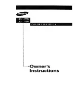 Samsung LTM1575W Owner'S Instructions Manual preview