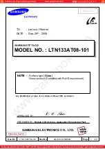 Samsung LTN133AT08-101 Service Manual preview