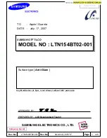 Preview for 1 page of Samsung LTN154BT02-001 Service Manual