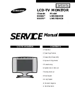 Предварительный просмотр 1 страницы Samsung LW15E23CB Service Manual