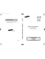 Samsung LW15M23C Owner'S Instructions Manual preview