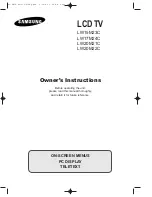 Preview for 2 page of Samsung LW15M23C Owner'S Instructions Manual