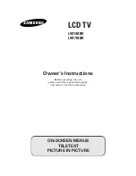 Samsung LW15N13W Owner'S Instructions Manual предпросмотр