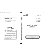 Samsung LW20M21CU Owner'S Instructions Manual предпросмотр