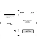 Samsung LW22N23N Owner'S Instructions Manual preview