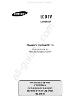 Предварительный просмотр 1 страницы Samsung LW24R15W Owner'S Instructions Manual