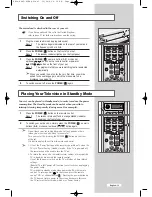 Предварительный просмотр 13 страницы Samsung LW30A23W Owner'S Instructions Manual