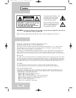 Preview for 3 page of Samsung LW32A30W Owner'S Instructions Manual