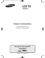 Samsung LW46G15W Owner'S Instructions Manual preview