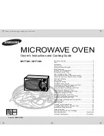 Предварительный просмотр 1 страницы Samsung M1714 Owner'S Instructions And Cooking Manual