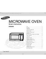 Samsung M1833N Owner'S Instructions Manual preview