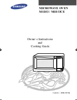 Preview for 1 page of Samsung M1D33-1 Owner'S Instructions Manual