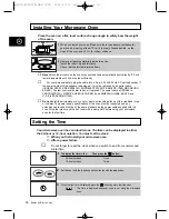 Preview for 10 page of Samsung M1D33 Owner'S Instructions And Cooking Manual