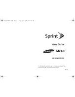 Предварительный просмотр 1 страницы Samsung M240 User Manual