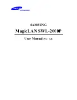 Samsung MagicLAN SWL-2000P User Manual preview