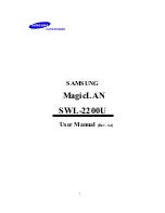 Preview for 1 page of Samsung MagicLAN SWL-2200U User Manual