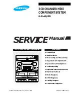 Preview for 1 page of Samsung MAX-445 Service Manual