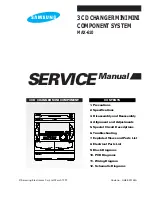 Предварительный просмотр 1 страницы Samsung MAX-610 Service Manual