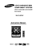 Предварительный просмотр 2 страницы Samsung MAX-KT65 Instruction Manual