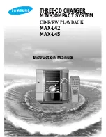 Samsung MAX-L42 Instruction Manual preview