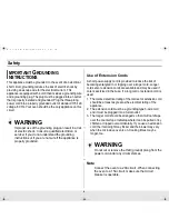 Preview for 4 page of Samsung MC1015BB Owner'S Manual