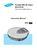 Предварительный просмотр 1 страницы Samsung MCD-SF85 Instruction Manual