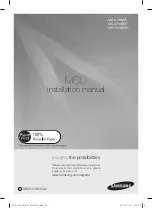 Preview for 1 page of Samsung MCU-Y4NEE Installation Manual