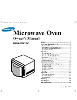 Предварительный просмотр 1 страницы Samsung MD800SC Owner'S Manual