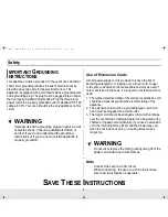 Preview for 4 page of Samsung ME1060BB Owner'S Manual