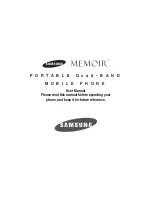 Samsung Memoir User Manual preview