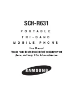 Preview for 1 page of Samsung Messager Touch SCH-R631 User Manual