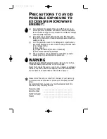 Preview for 2 page of Samsung MG7980W Owner'S Instructions Manual