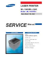 Samsung ML-1640 Series Service Manual предпросмотр