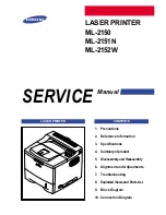 Samsung ML-2150 Service Manual preview