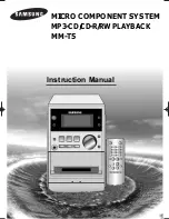 Samsung MM-T5 Instruction Manual preview