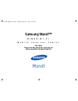 Preview for 1 page of Samsung Mondi SWD-M100 User Manual