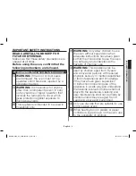 Preview for 3 page of Samsung MS23H3125 Series Owner'S Instructions & Cooking Manual