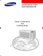 Preview for 1 page of Samsung MS9796W Owner'S Instructions And Cooking Manual