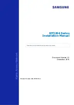 Предварительный просмотр 1 страницы Samsung MT3204 Series Installation Manual