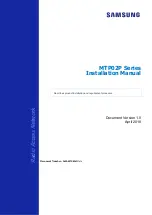 Samsung MTP02P Series Installation Manual preview