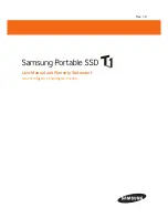 Preview for 1 page of Samsung MU-PS1T0B User Manual And Warranty Statement