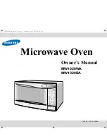 Samsung MW1020BA Owner'S Manual предпросмотр