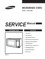 Samsung MW1030WE Service Manual preview