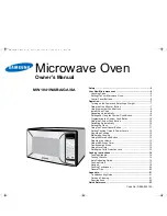 Предварительный просмотр 1 страницы Samsung MW1041BA Owner'S Manual