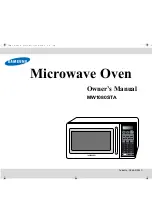 Предварительный просмотр 1 страницы Samsung MW1080STA Owner'S Manual