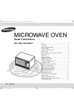 Samsung MW109M Owner'S Instructions Manual preview