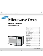 Предварительный просмотр 1 страницы Samsung MW1245BB Owner'S Manual