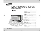 Samsung MW73VD Owner'S Instructions Manual preview